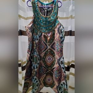 Sleeveless bohemian halter summer dress